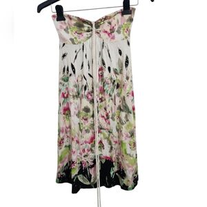 American Eagle Outfitters Strapless  Sundress Rope Tie XS Watercolor 2000s